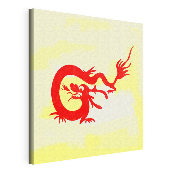 Quadri Un drago rosso su sfondo giallo (COD: s38338) Quadri Quadri Un drago rosso su sfondo giallo (COD: s38338)