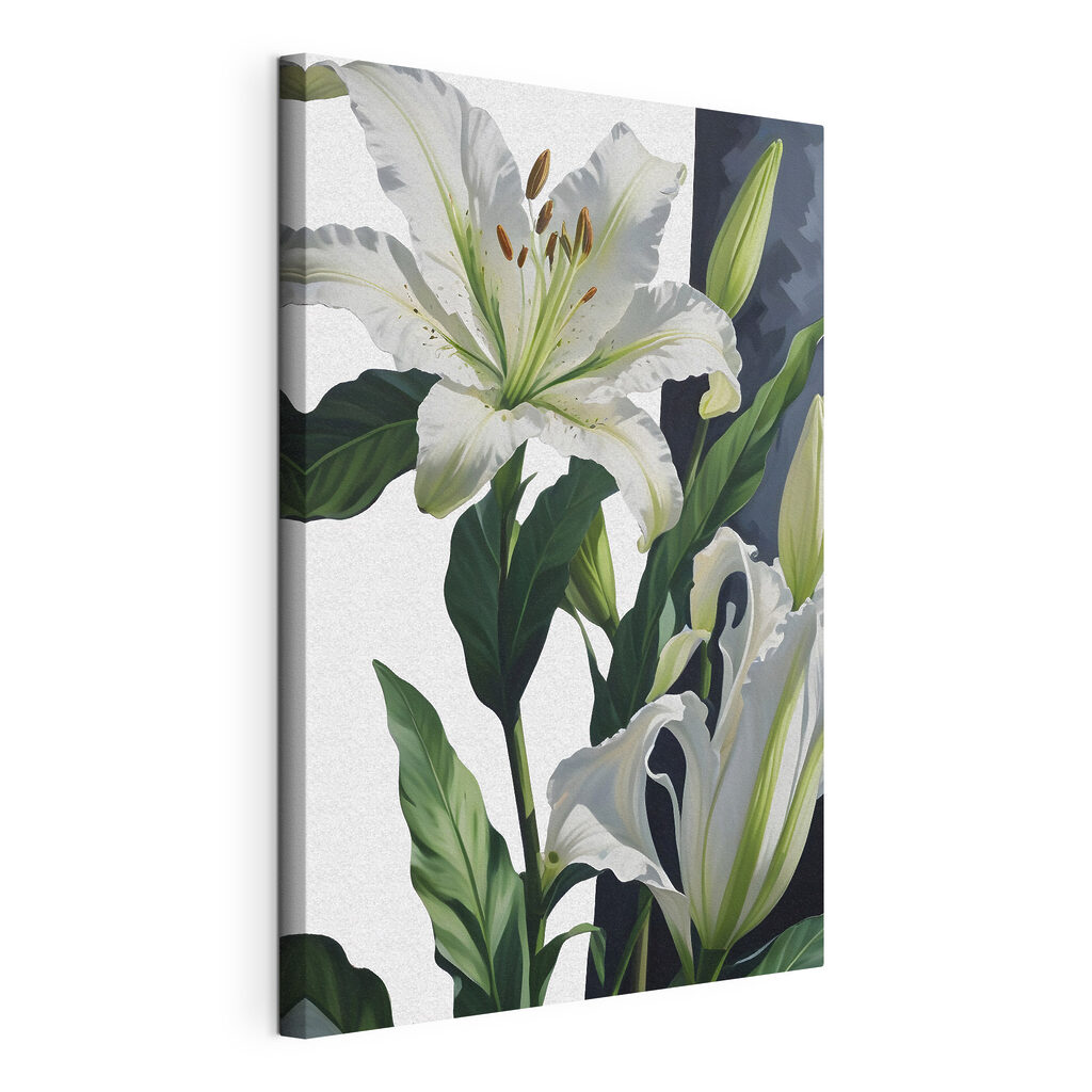 Elegant white lilies in bloom Elegant white lilies in bloom
