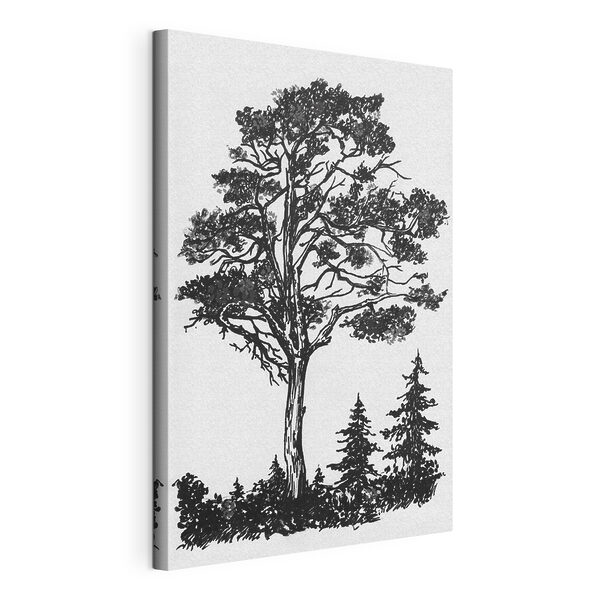 Quadri Un disegno in bianco e nero di un albero (COD: s38371) Quadri Quadri Un disegno in bianco e nero di un albero (COD: s38371)