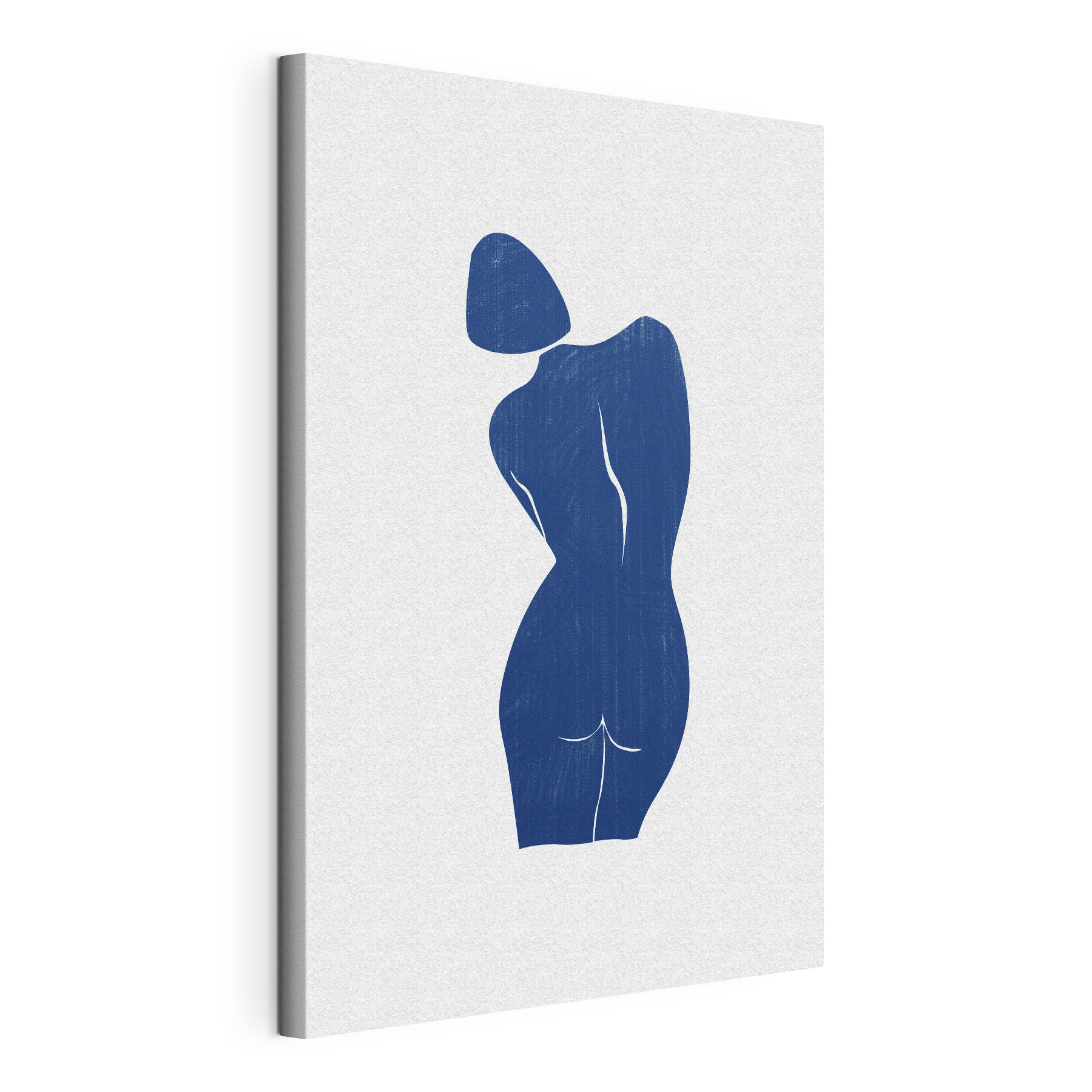 A blue drawing of a woman's body A blue drawing of a woman's body