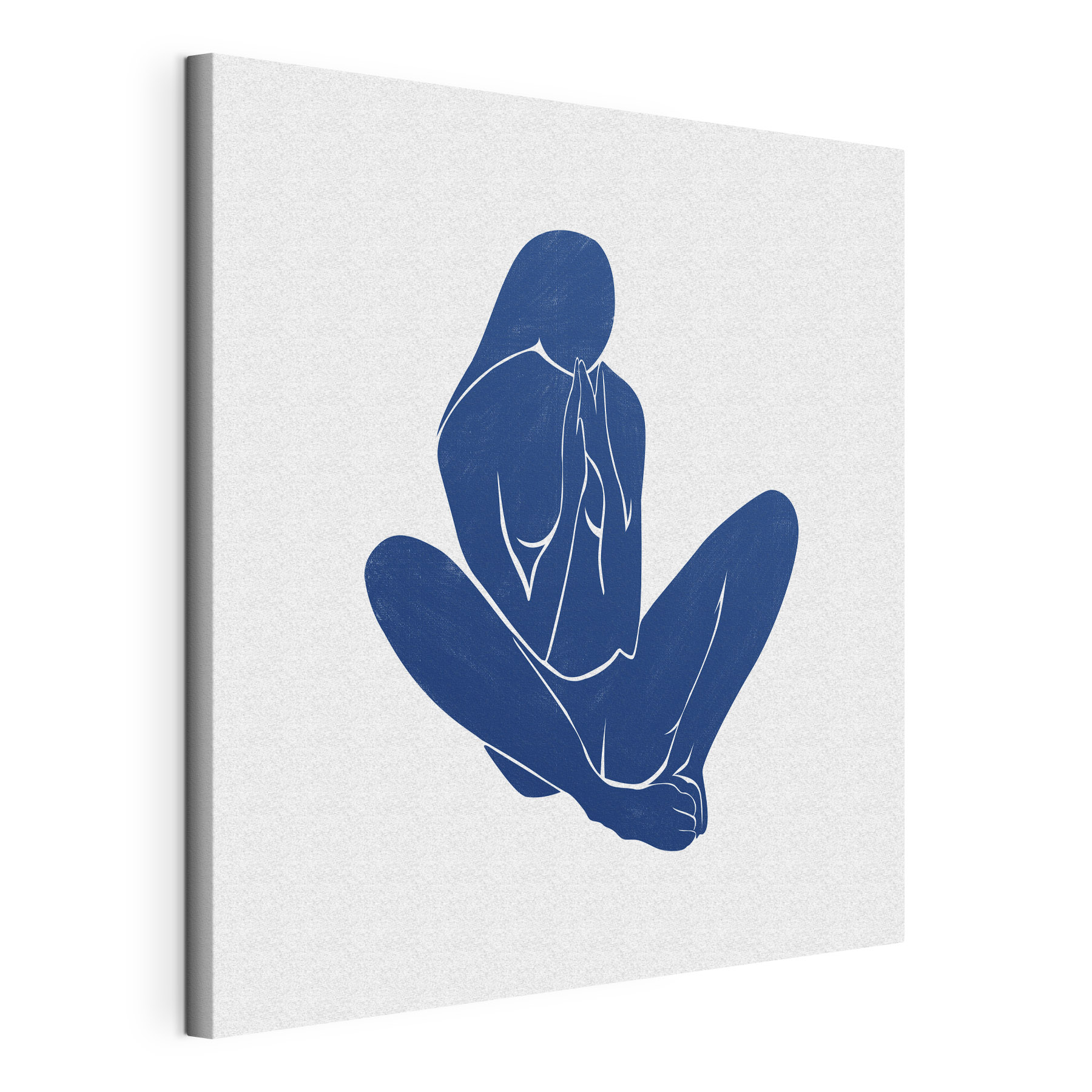 A blue silhouette of a woman A blue silhouette of a woman