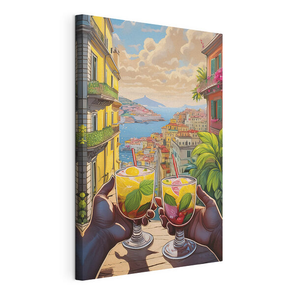 Quadri Un paio di mani che reggono dei bicchieri decorati con frutta e foglie (COD: s38405) Quadri Quadri Un paio di mani che reggono dei bicchieri decorati con frutta e foglie (COD: s38405)