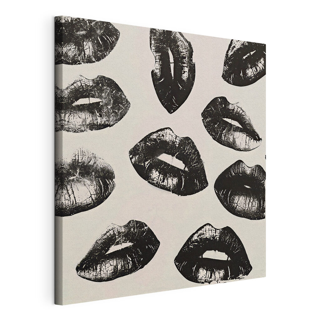 A group of lips prints A group of lips prints