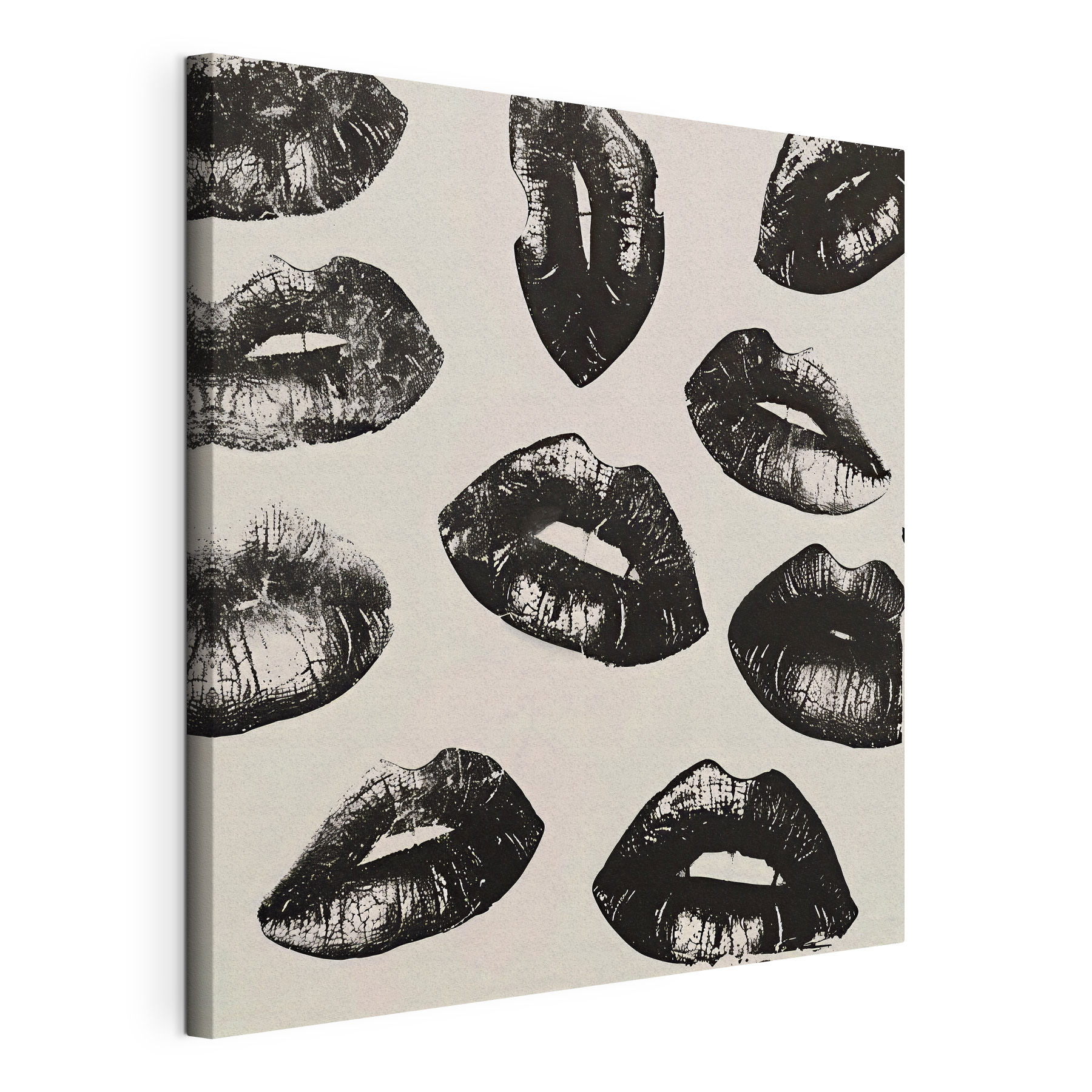 A group of lips prints A group of lips prints