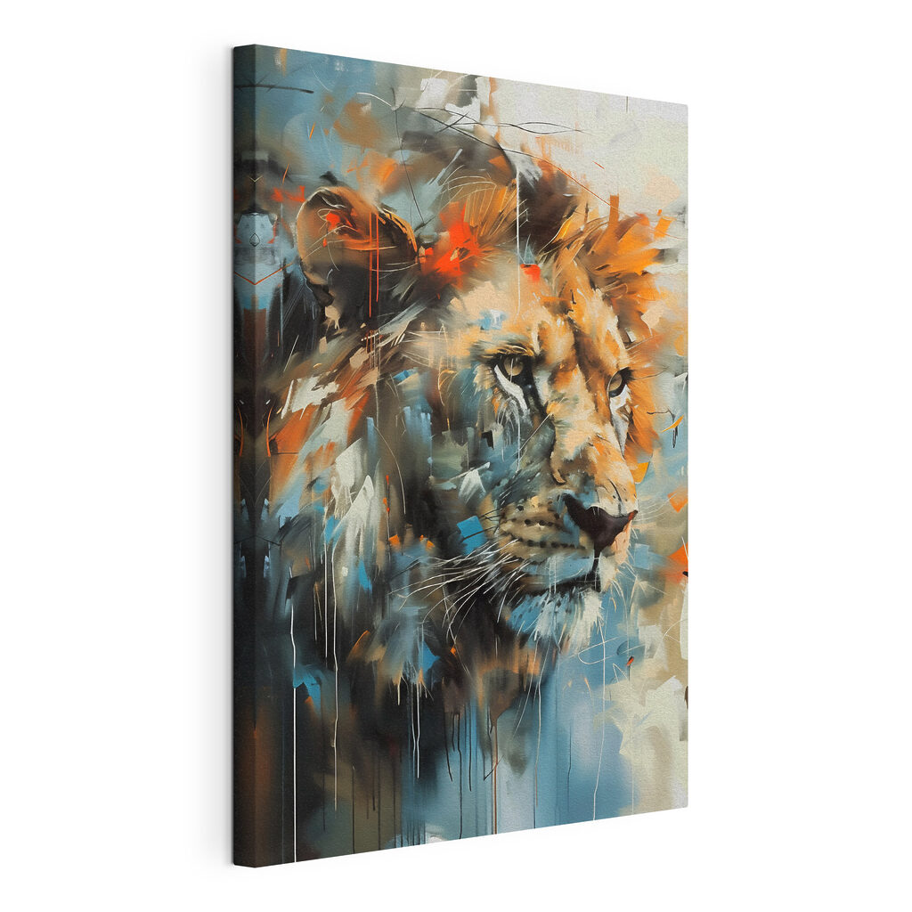 A painting of a lion