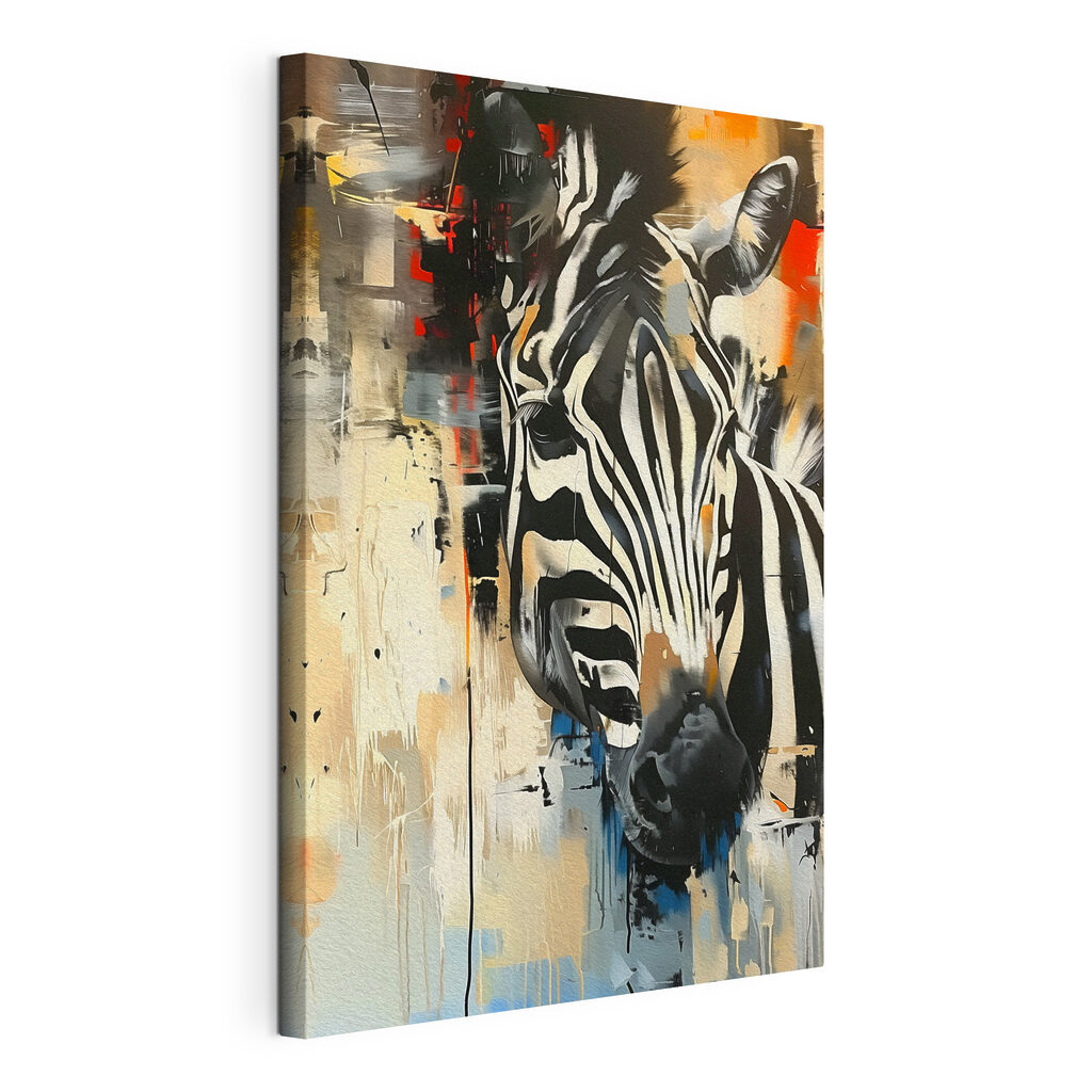 A painting of a zebra A painting of a zebra