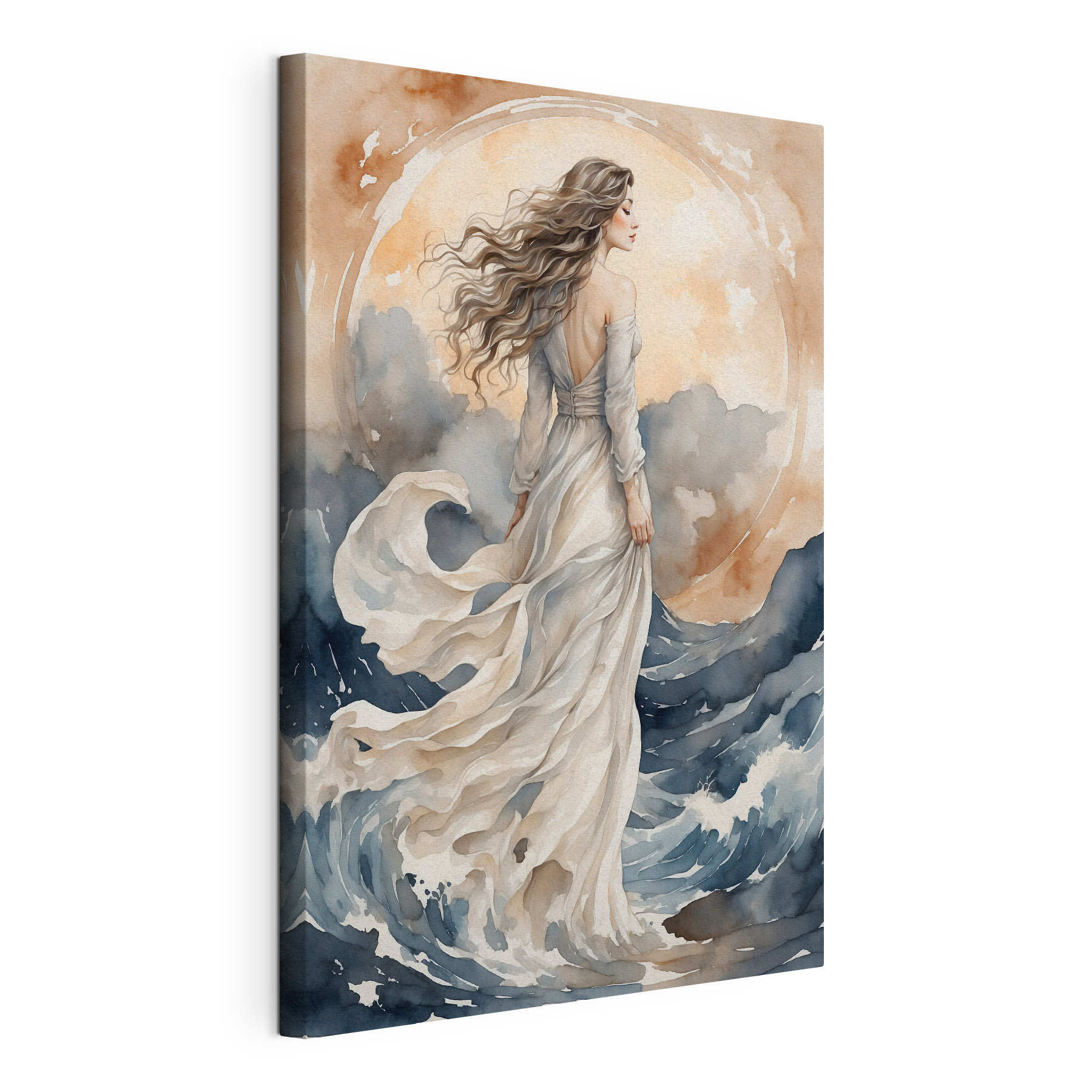A woman in a white dress A woman in a white dress