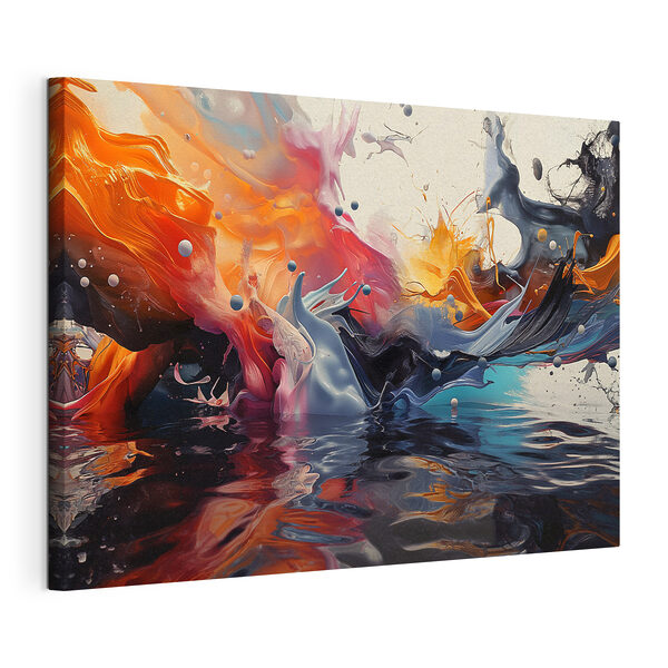 Quadri Una vernice colorata che schizza fuori dall'acqua (COD: s38456) Quadri Quadri Una vernice colorata che schizza fuori dall'acqua (COD: s38456)