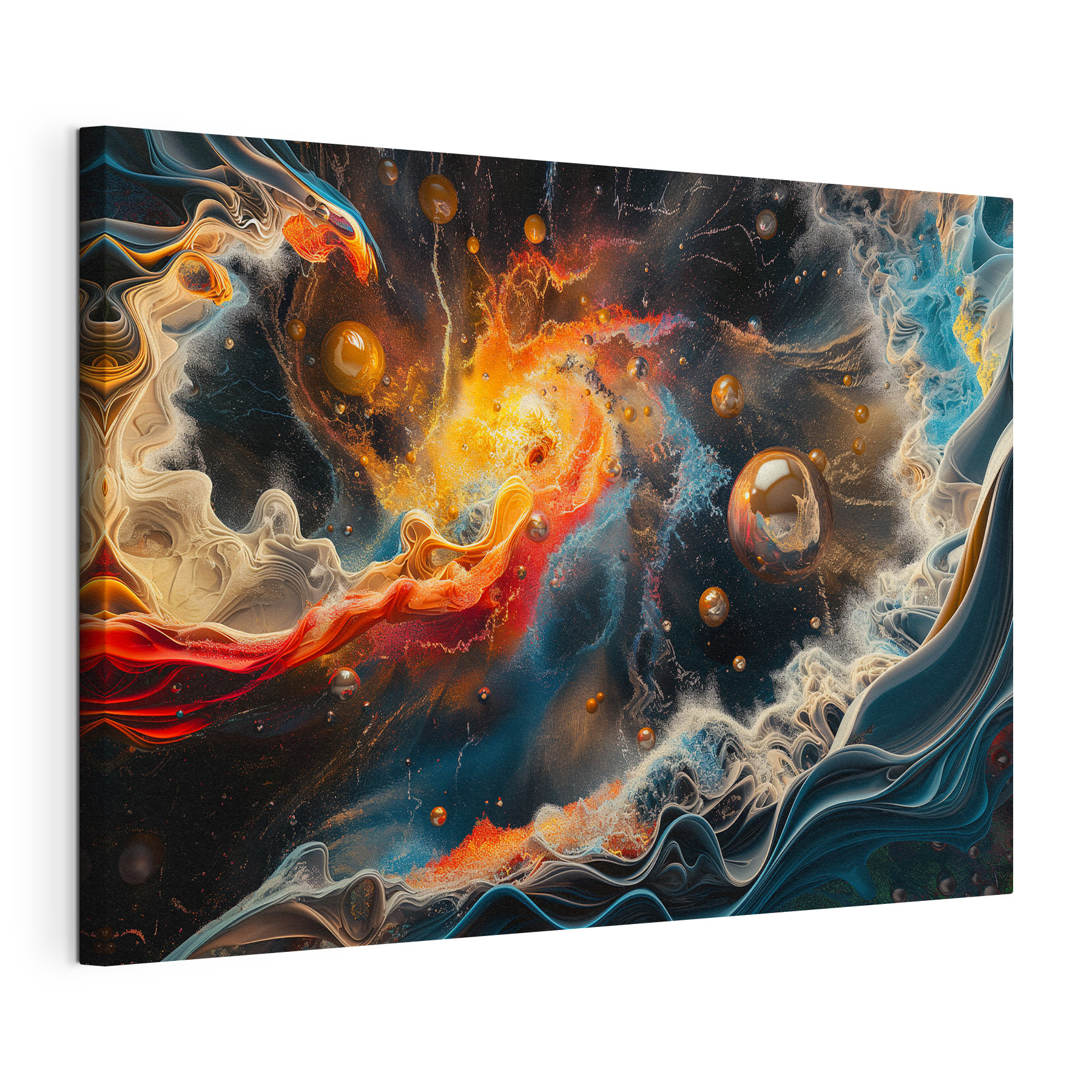 A colorful art of a planet A colorful art of a planet