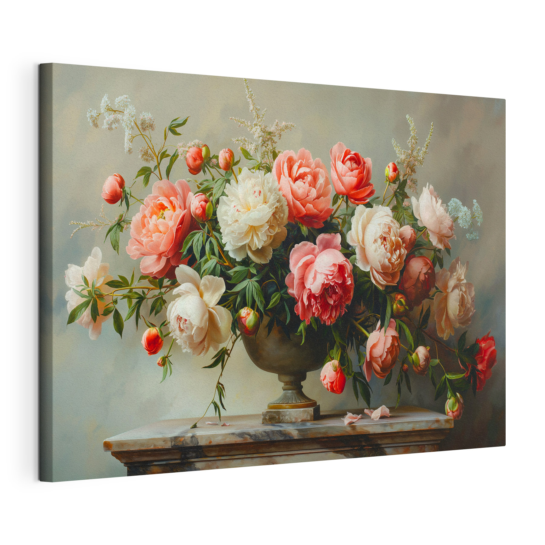 A vase of pink and white flowers A vase of pink and white flowers