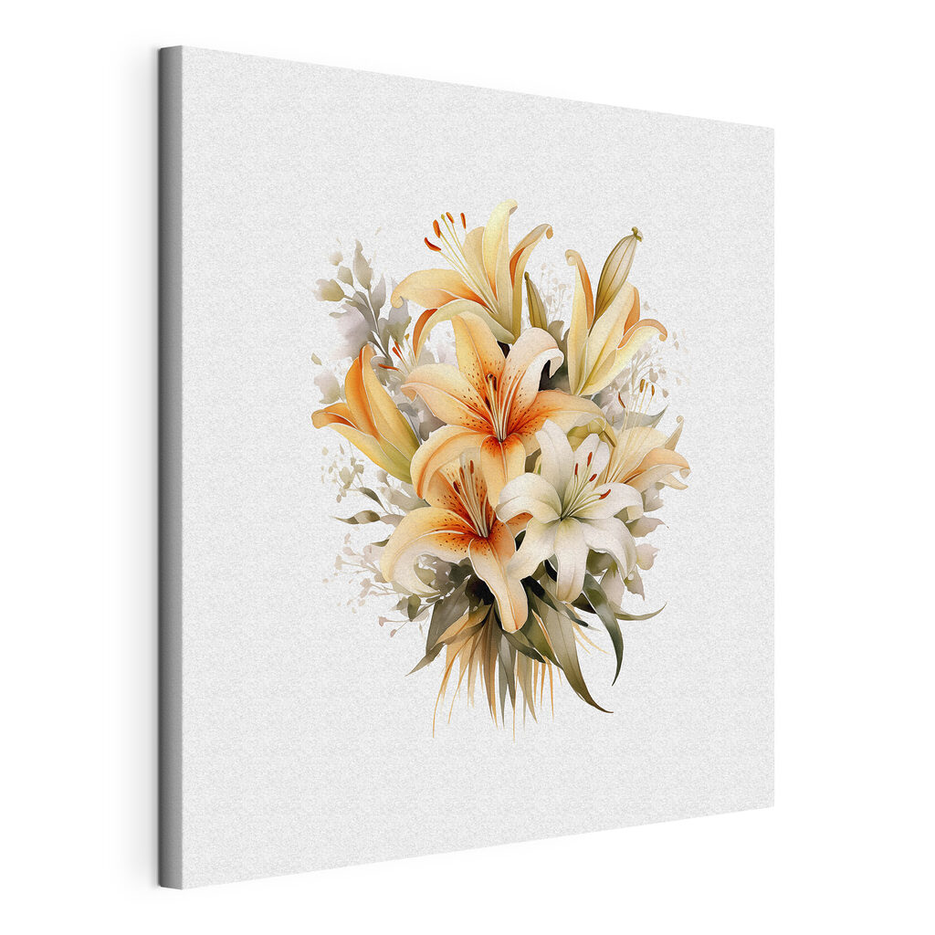 A bouquet of flowers on a white background