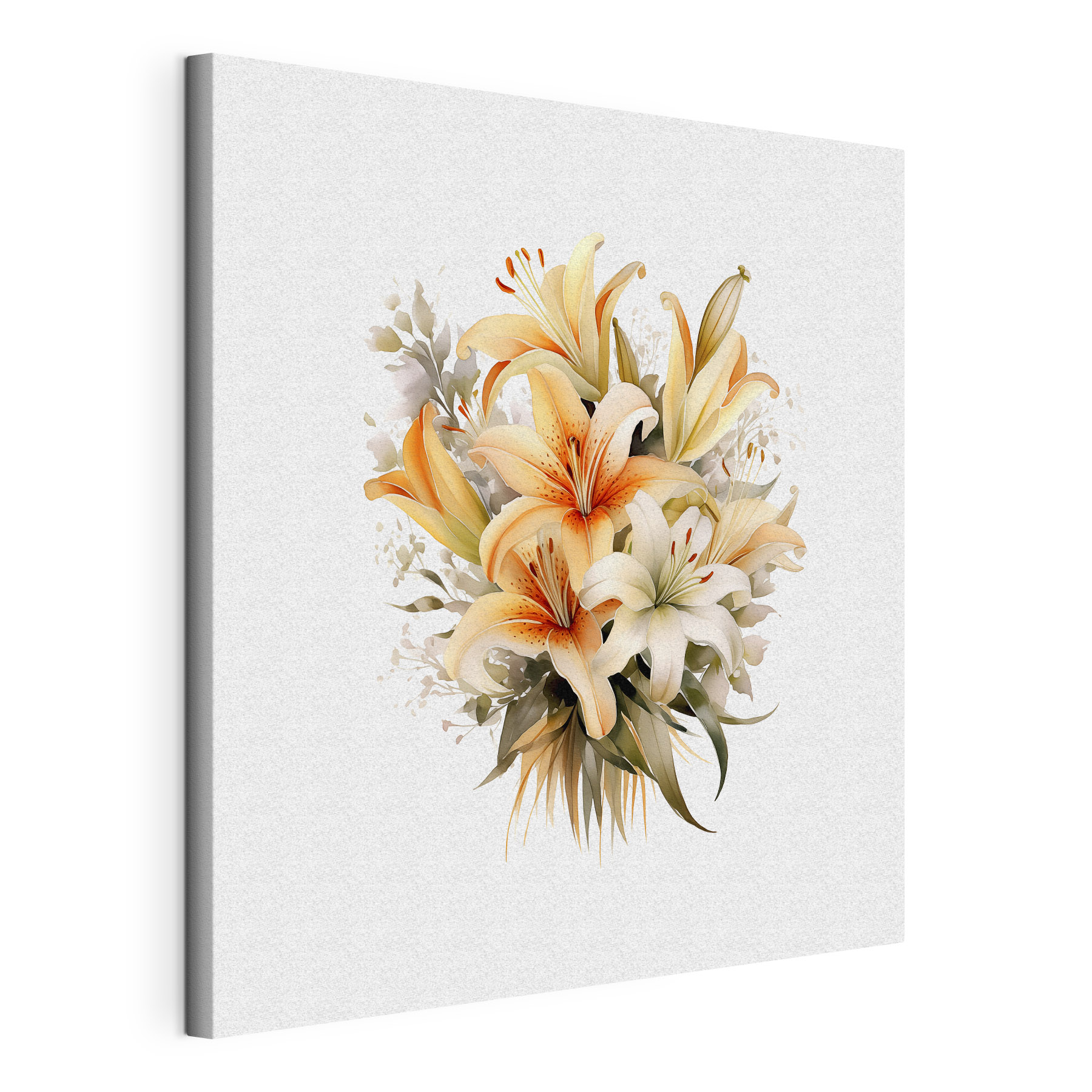 A bouquet of flowers on a white background