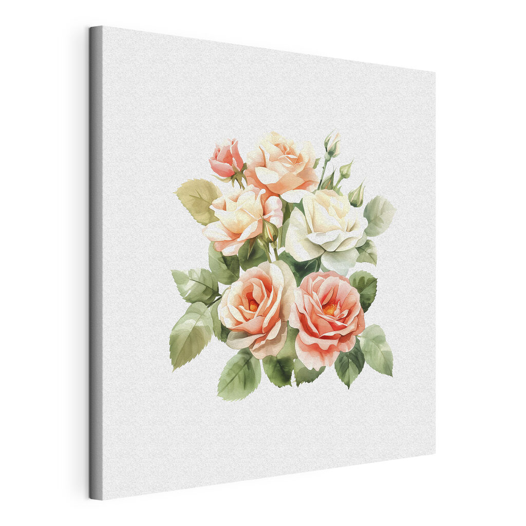 A bouquet of flowers with leaves A bouquet of flowers with leaves