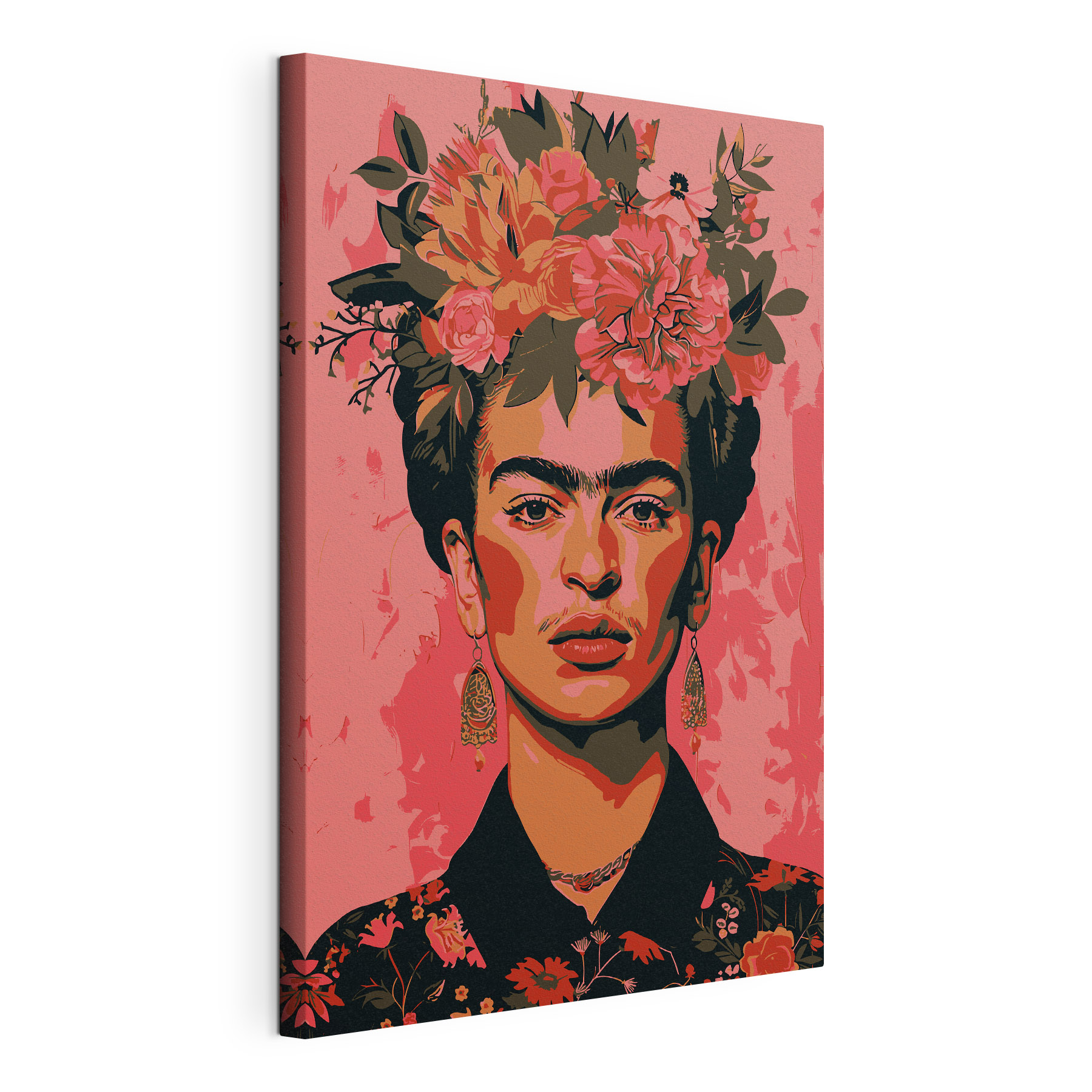 A woman with flowers on her head A woman with flowers on her head