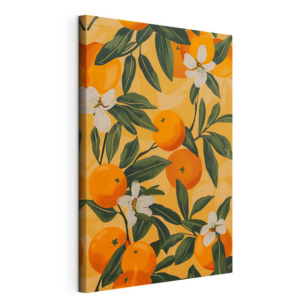 Quadri Un motivo di arance e fiori bianchi (COD: s38513) Quadri Quadri Un motivo di arance e fiori bianchi (COD: s38513)