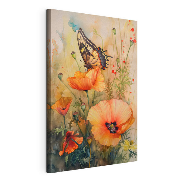Quadri Una farfalla sui fiori (COD: s38521) Quadri Quadri Una farfalla sui fiori (COD: s38521)