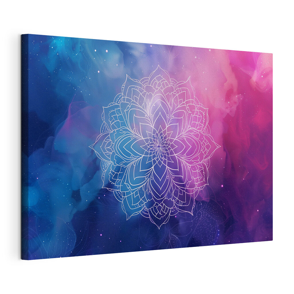A white line drawing of a flower on a colorful background A white line drawing of a flower on a colorful background