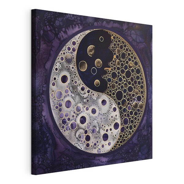 Quadri Quadri Il simbolo dello yin e dello yang su uno sfondo viola (COD: s38535)