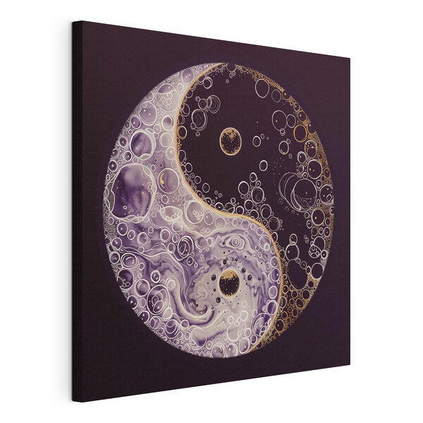 Un simbolo dello yin e dello yang con delle bolle Quadri Un simbolo dello yin e dello yang con delle bolle
