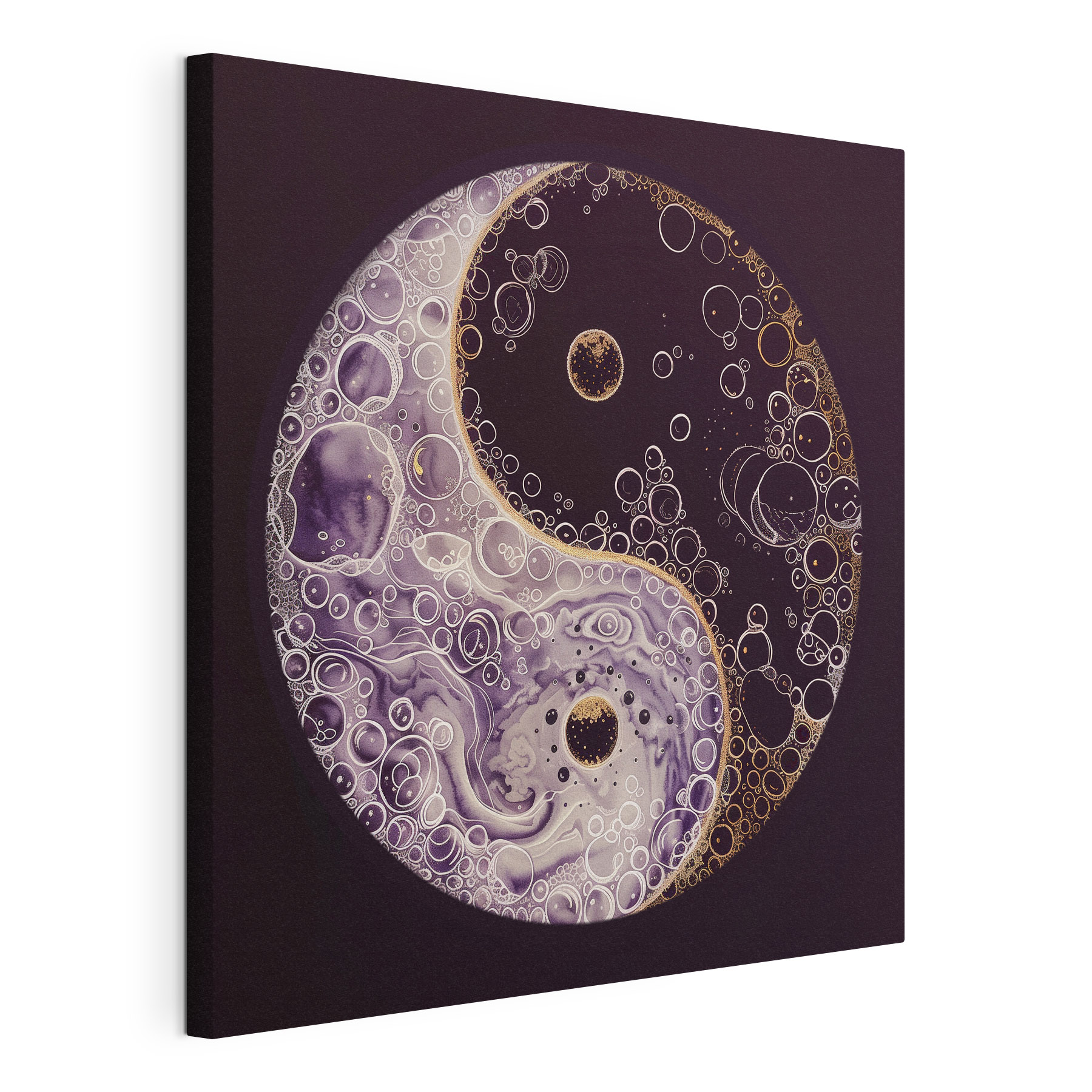 A yin yang symbol with bubbles A yin yang symbol with bubbles