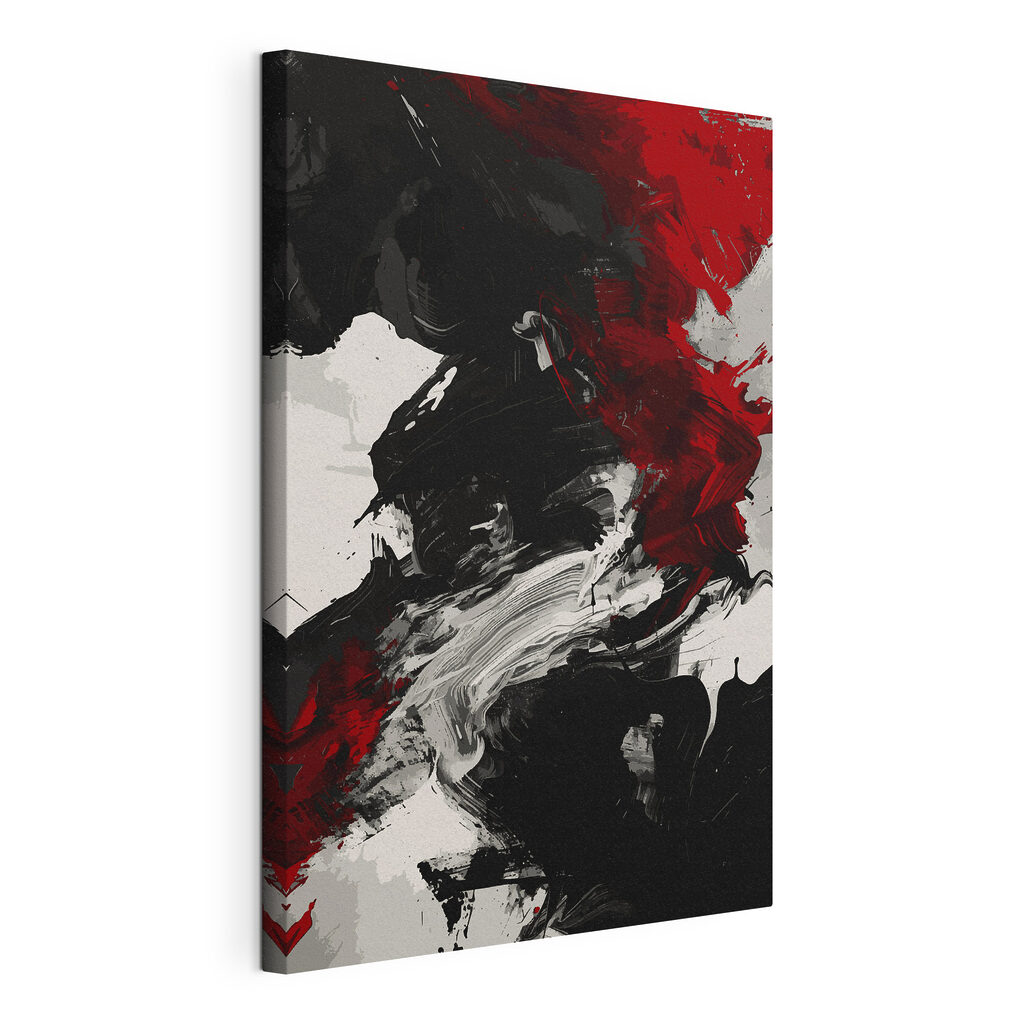 A black and red paint