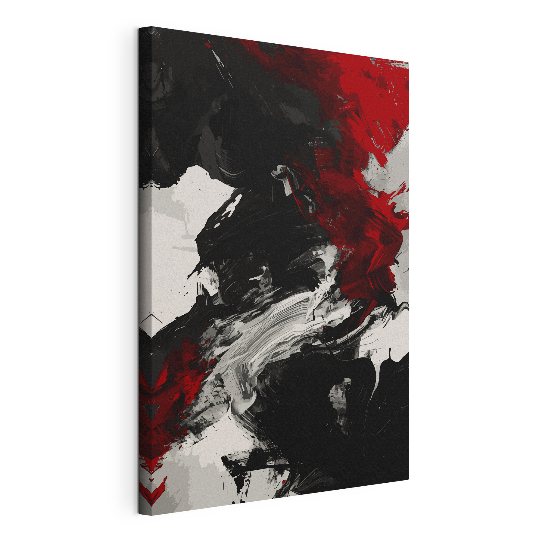 A black and red paint