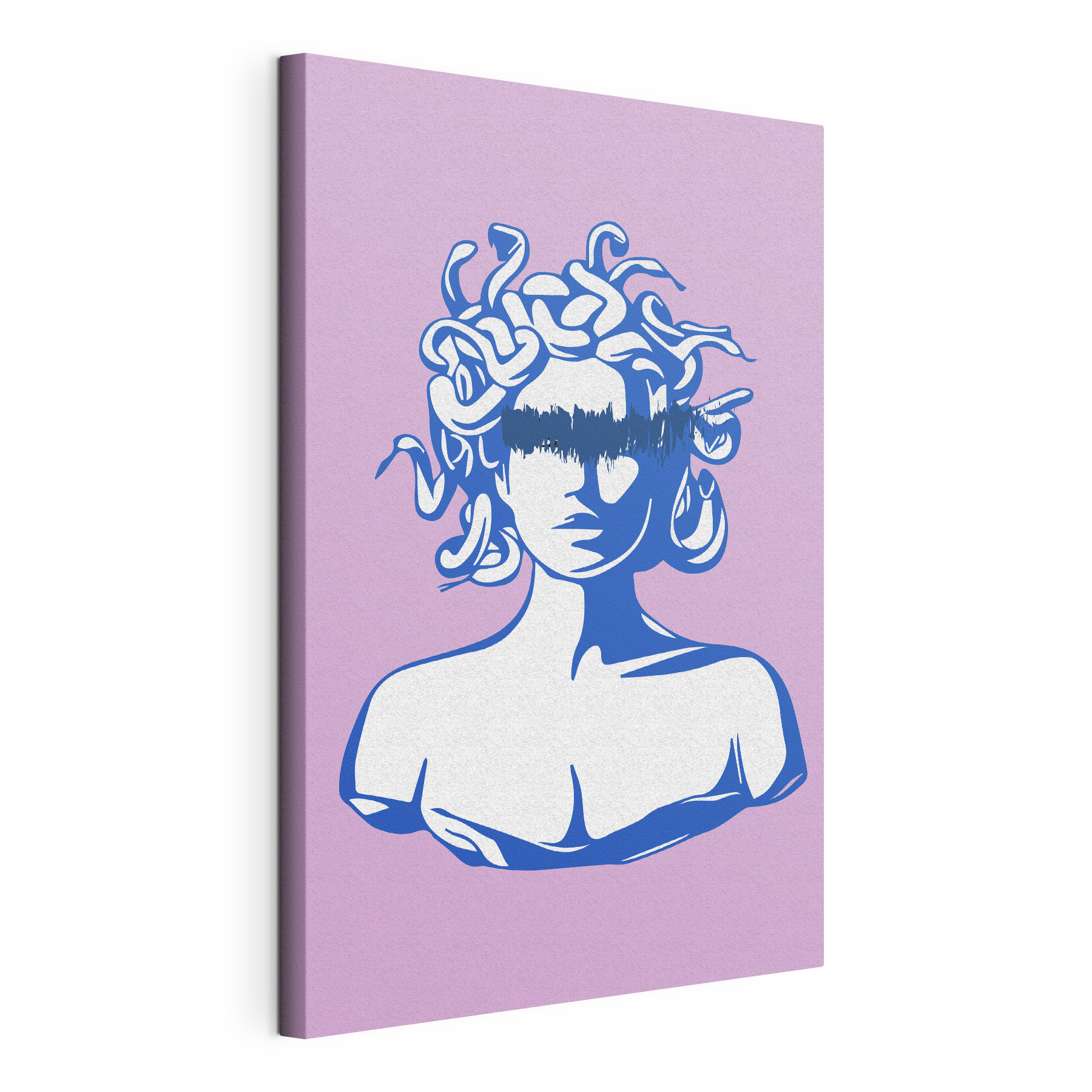 A drawing of a head of a woman with snakes A drawing of a head of a woman with snakes