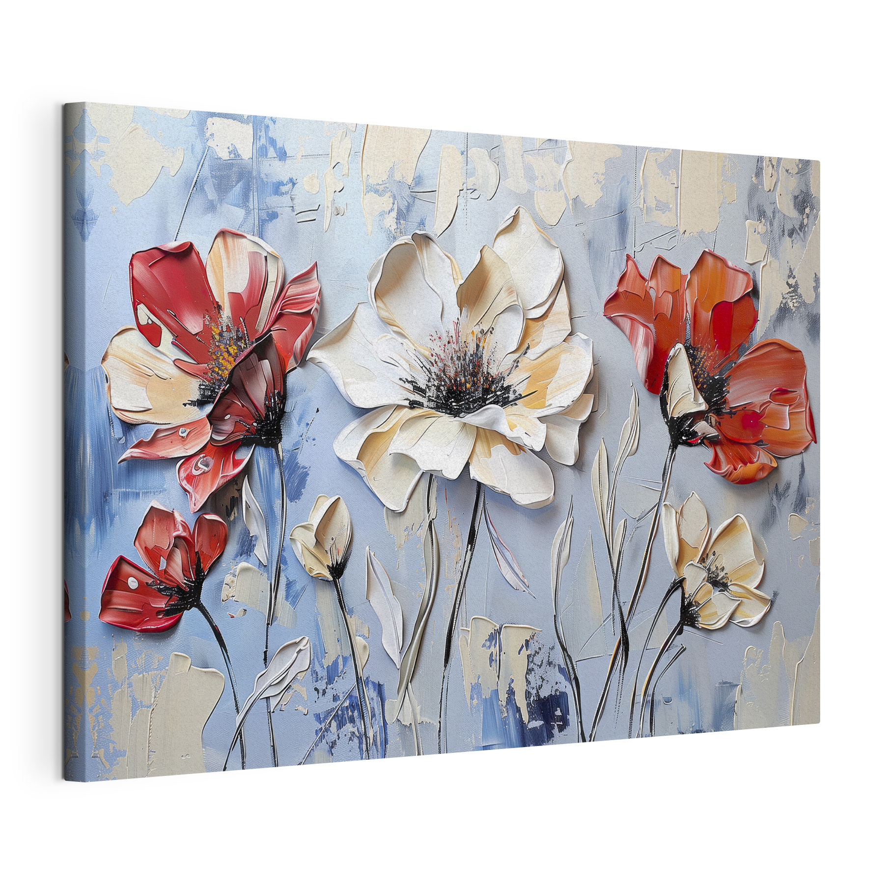 Vibrant blooms in serene colors