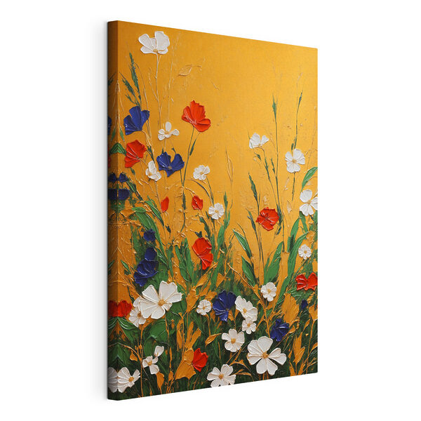 Quadri Quadri Un dipinto di fiori su una parete (COD: s38581)