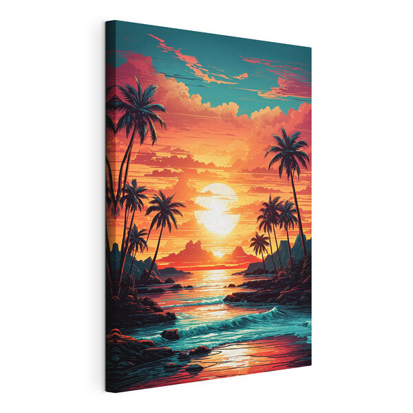 Quadri Un tramonto sulla spiaggia (COD: s38599) Quadri Quadri Un tramonto sulla spiaggia (COD: s38599)