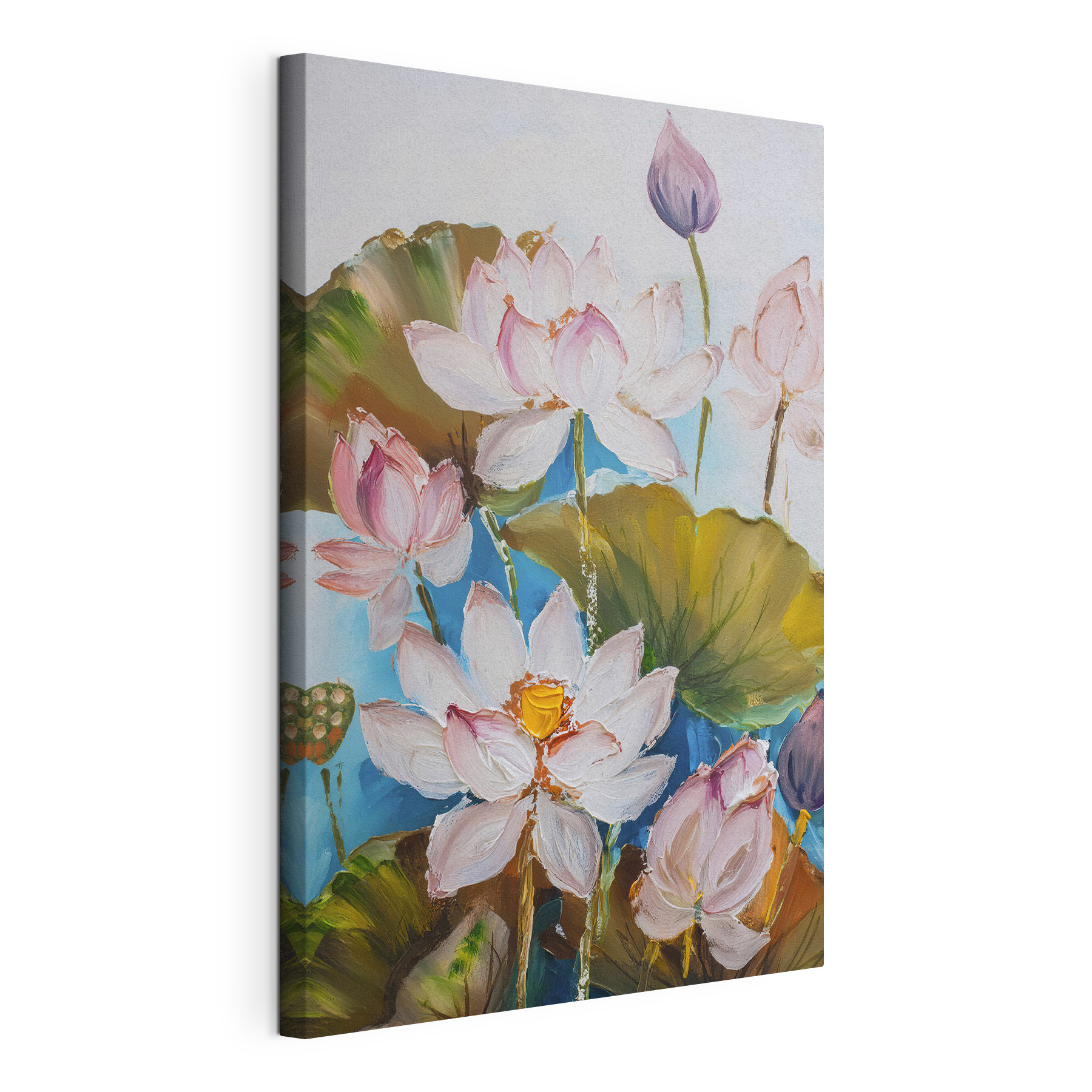 A painting of flowers and leaves A painting of flowers and leaves