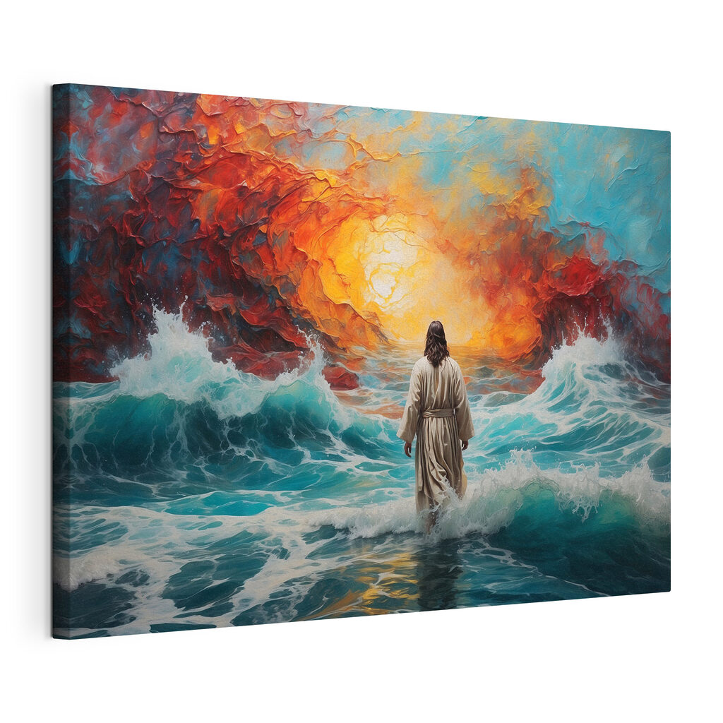 Person walking in the water