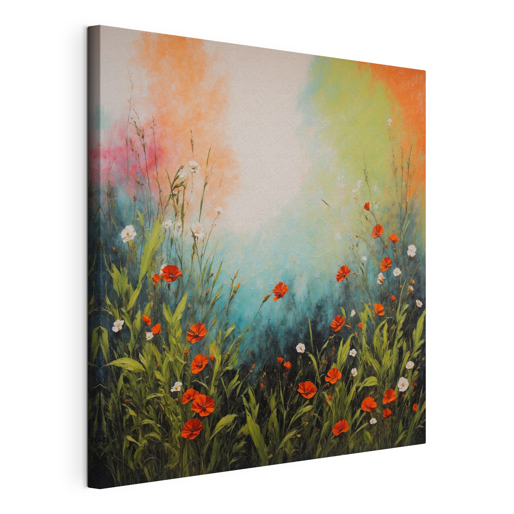 Painting of flowers and grass Painting of flowers and grass