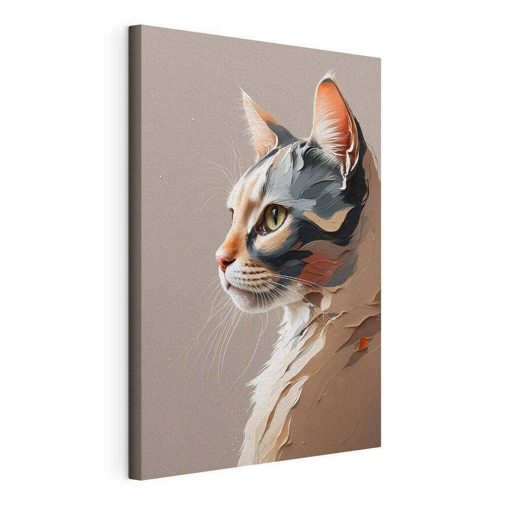 Cat with a cracked face