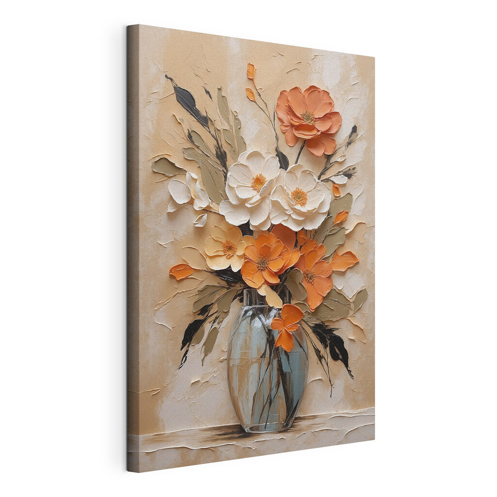 Painting of flowers in a vase Painting of flowers in a vase