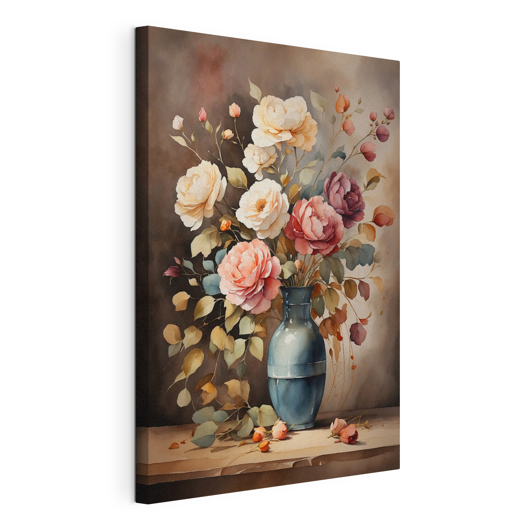 Painting of flowers in a vase Painting of flowers in a vase