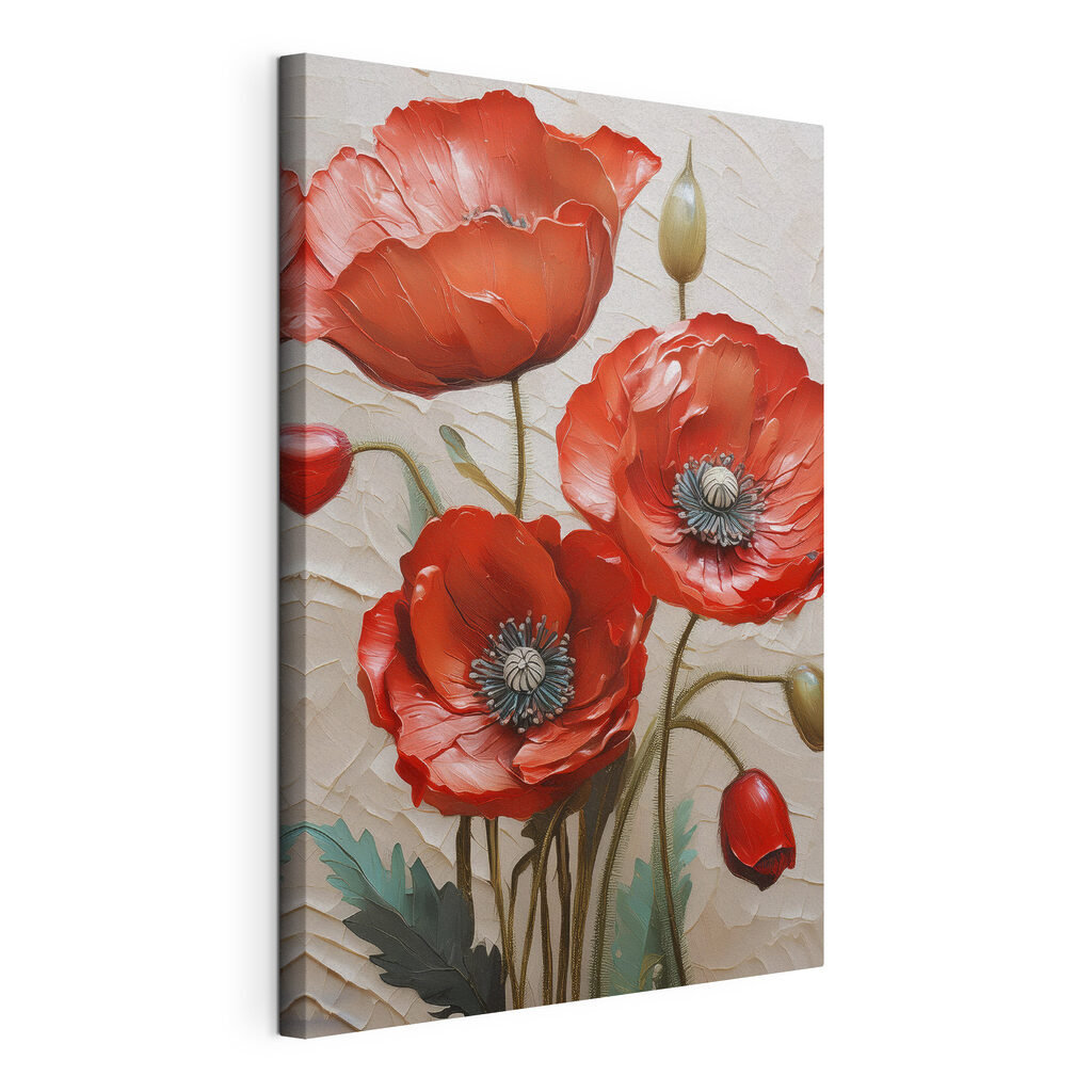 Vibrant red poppies in bloom Vibrant red poppies in bloom