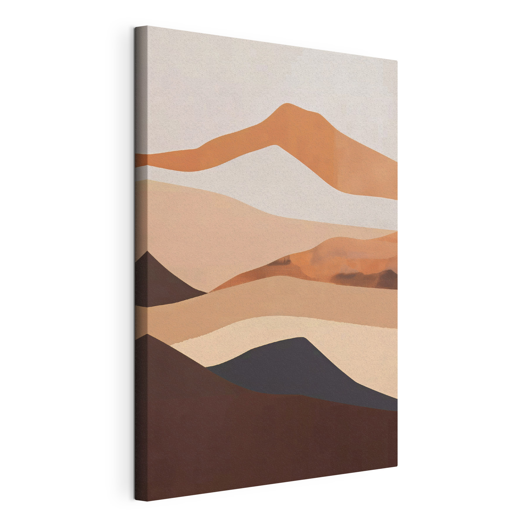 A painting of a desert landscape A painting of a desert landscape