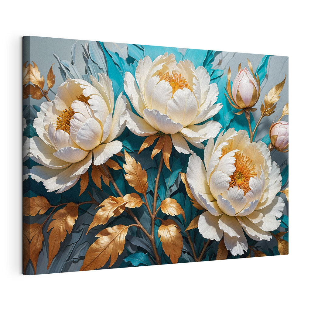 Elegant blooms in shimmering metallic hues Elegant blooms in shimmering metallic hues