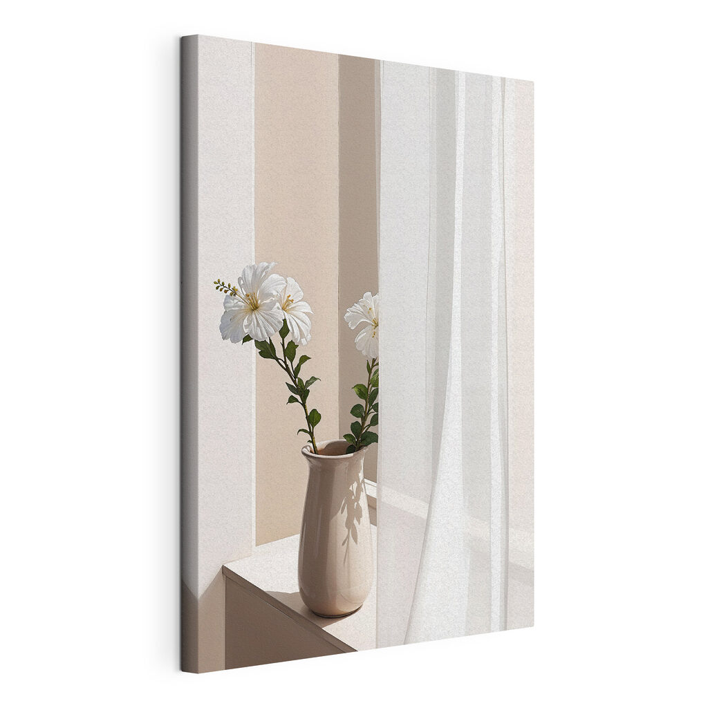 A white flowers in a vase