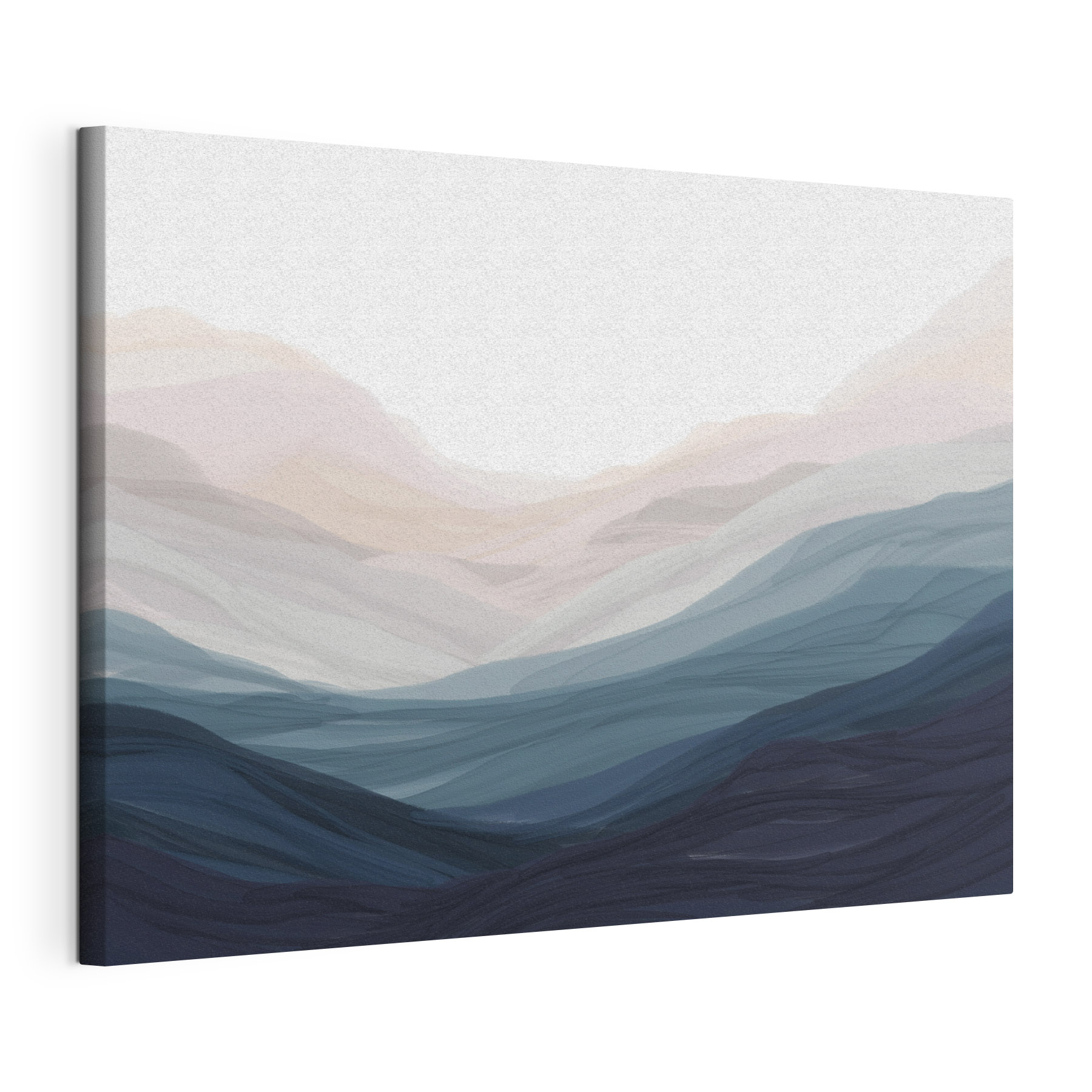 A landscape of mountains with blue and grey shades A landscape of mountains with blue and grey shades