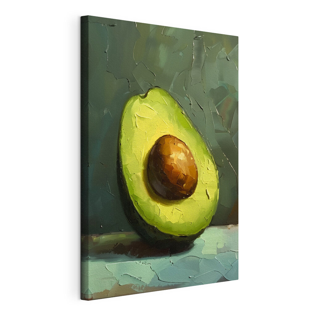 A painting of an avocado A painting of an avocado
