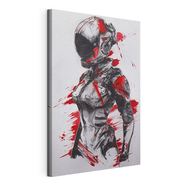 Il disegno di una donna con il casco Quadri Il disegno di una donna con il casco