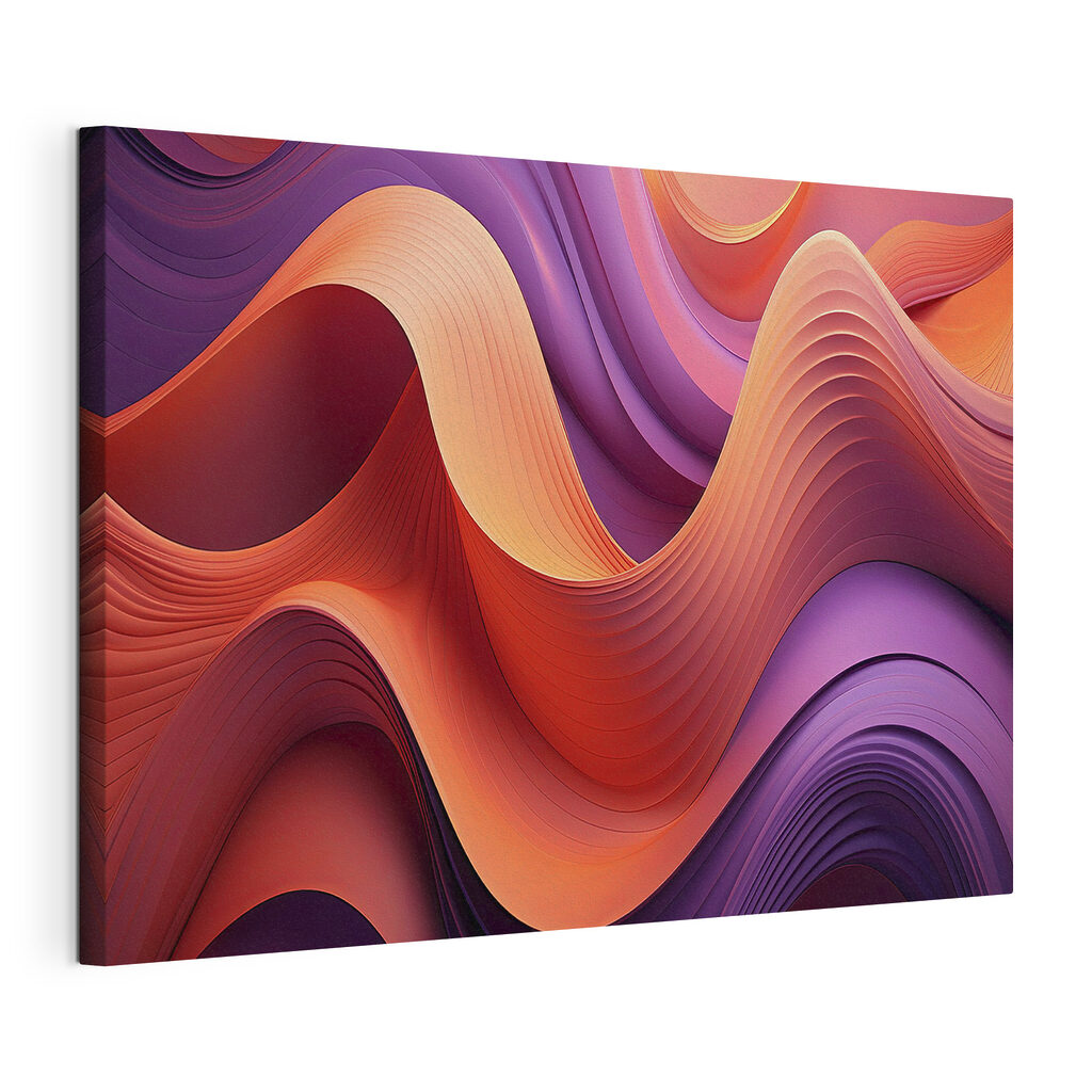 A colorful waves of paper