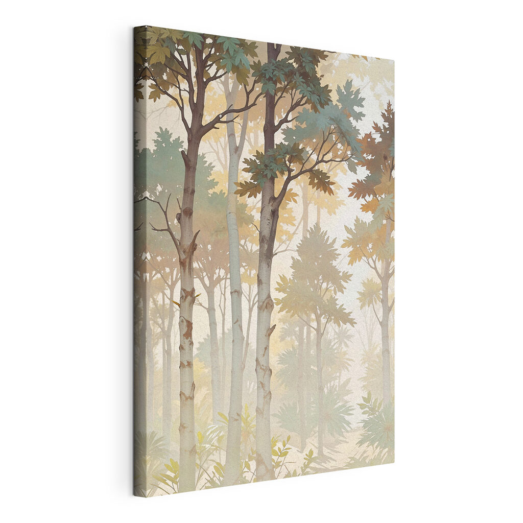 A group of trees with leaves A group of trees with leaves