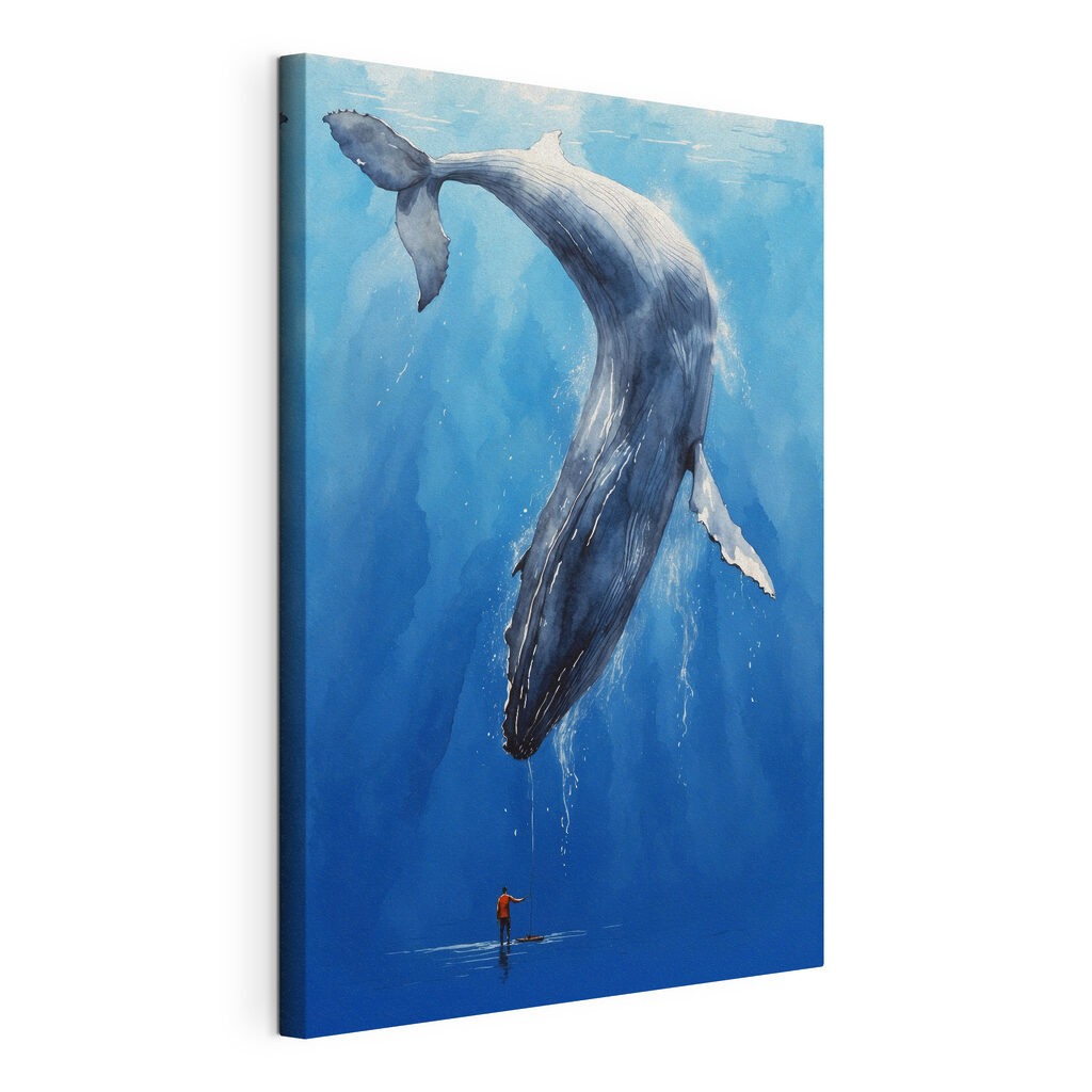 A whale swimming in the water