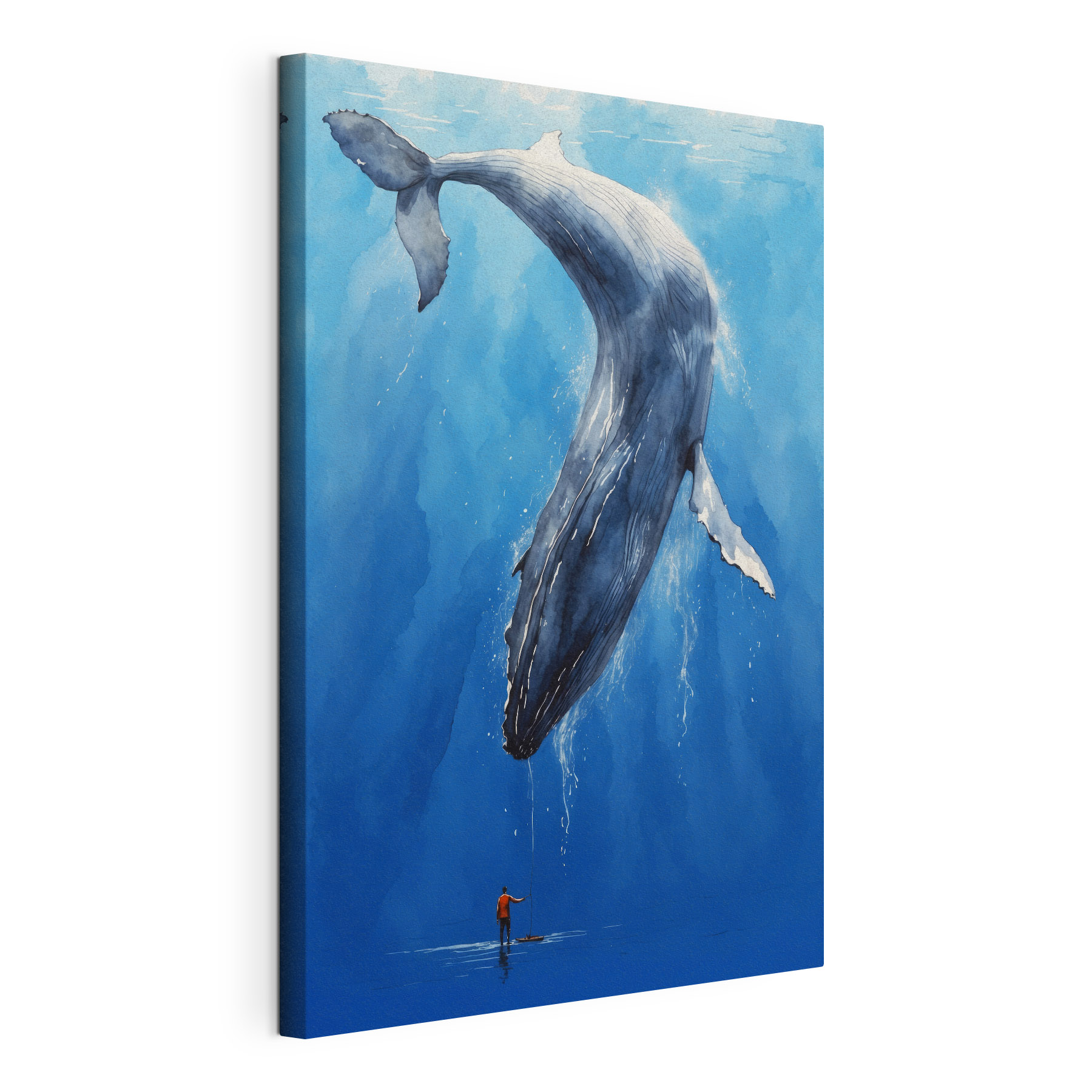 A whale swimming in the water
