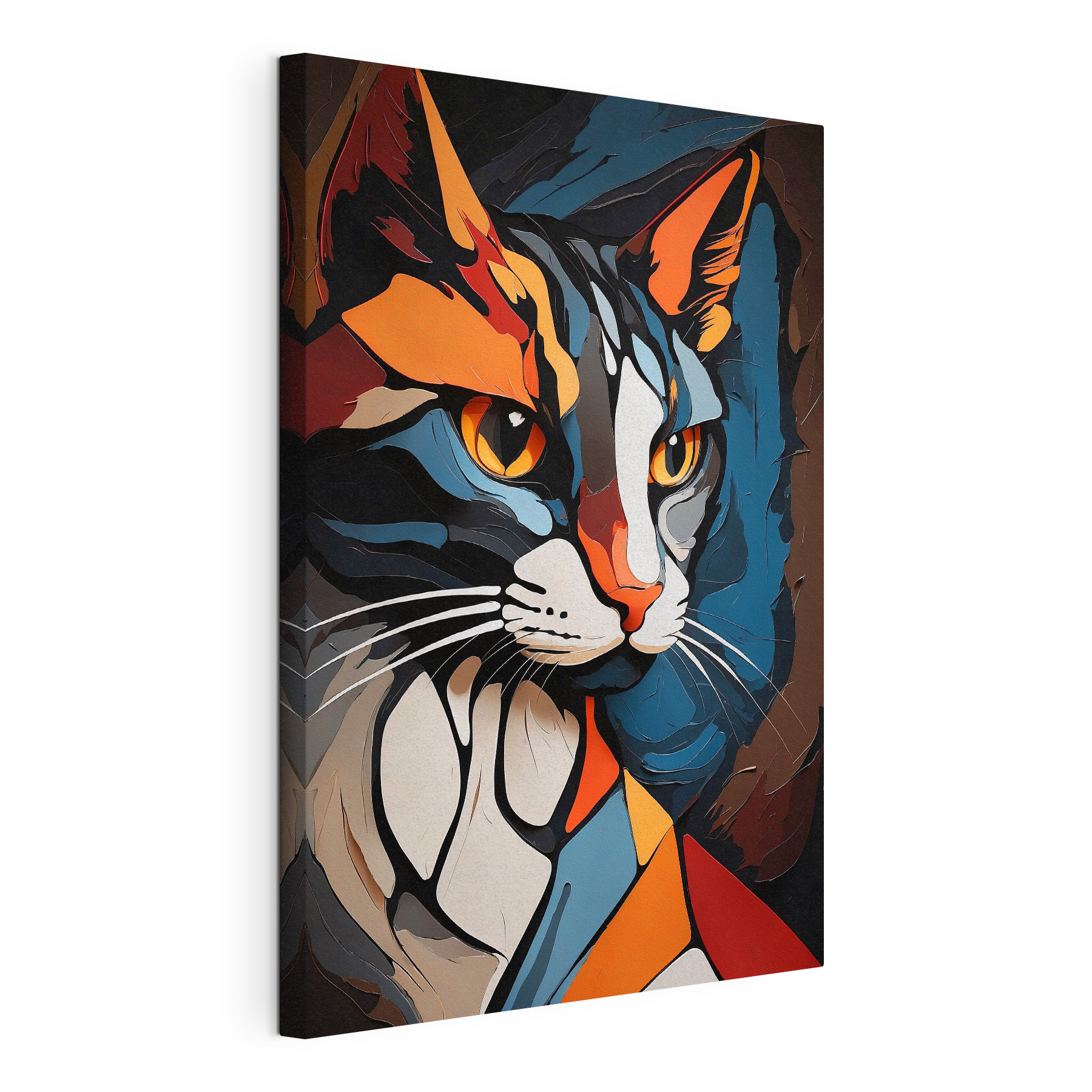 A cat with orange eyes A cat with orange eyes