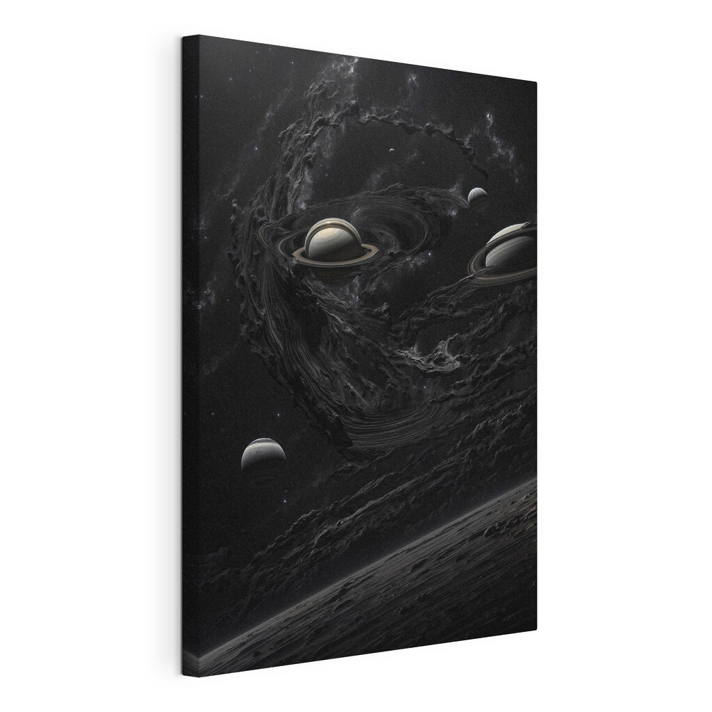 Planets in space with planets and stars Planets in space with planets and stars