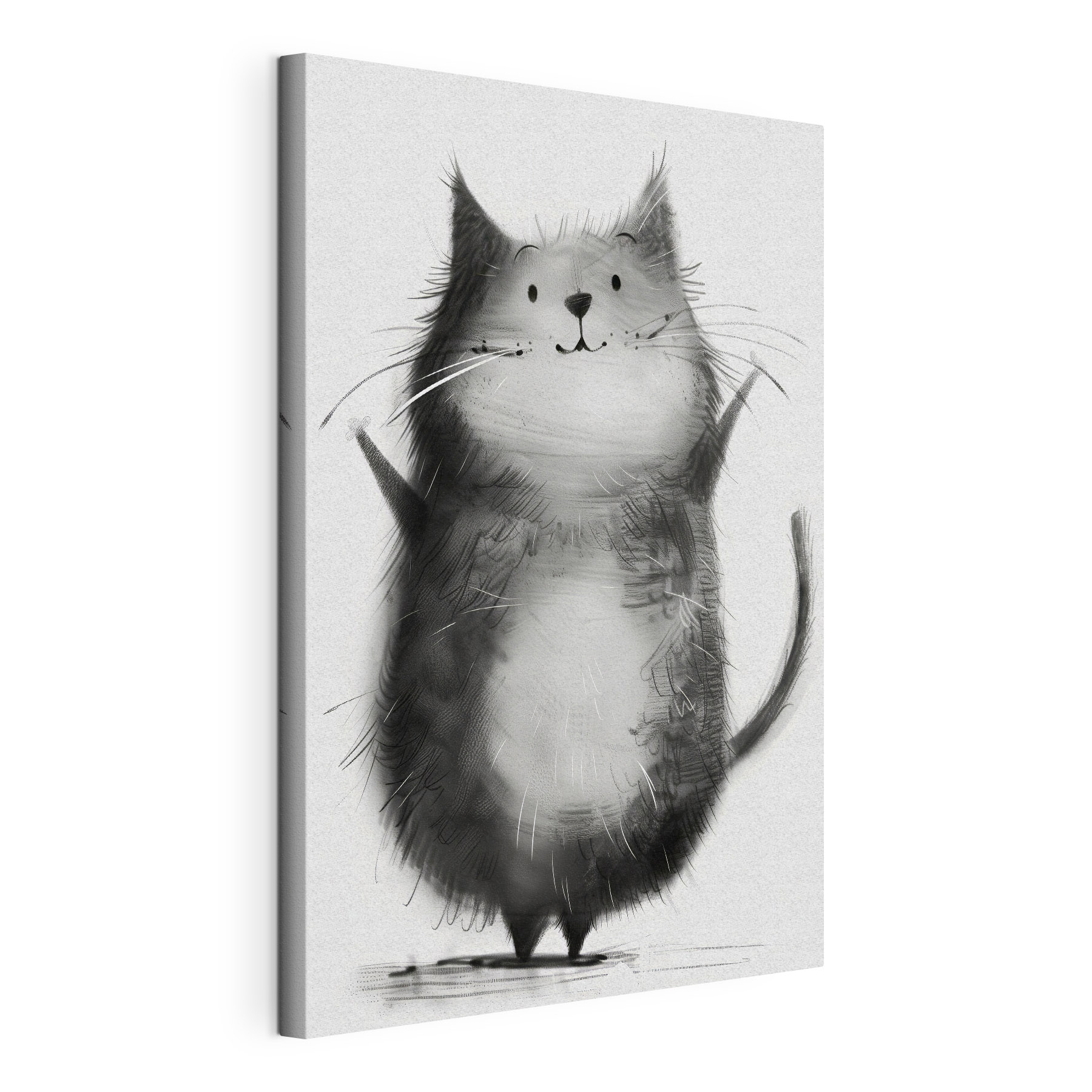 A cat with its paws up
